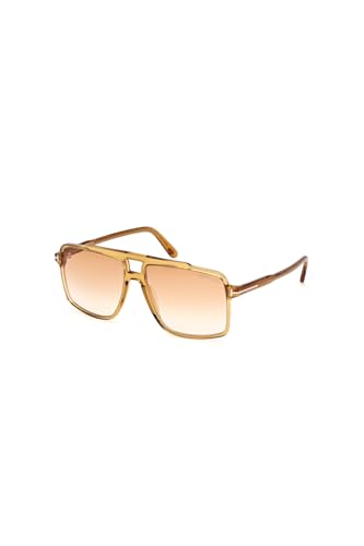 Tom Ford Womens Kemp Sunglasses Shiny Yellow/Gradient Brown One Size