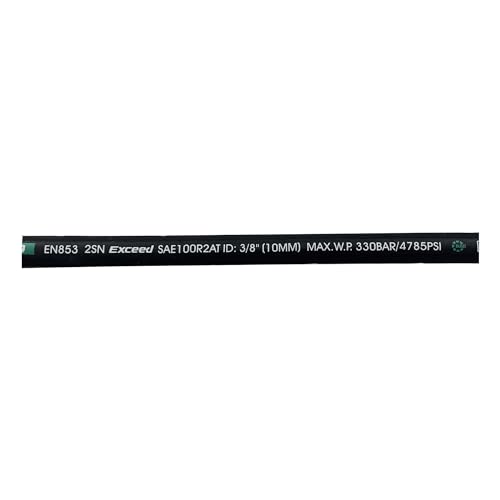 Image of Haichy 15611-06-06-RW Hydraulic Hose Swivel Assembly 3 /8 inch Hydraulic Hose with Male NPT X Male NPT, 60 inch Long (4785 psi)