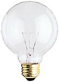 Bulbrite 331040 - 40G25CL3 - 40 Watt G25 Clear Incandescent Globe Light Bulb, 130 Volt Long Life
