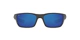 Costa Del Mar Men's Whitetip Polarized Rectangular Sunglasses, Matte Grey/Blue Mirrored...
