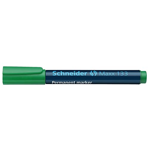 Marqueur permanent Schneider Maxx 133 vert à pointe biseautée 1-4mm anti-séchage