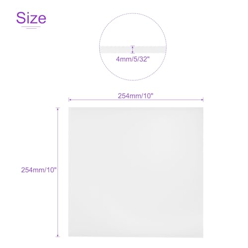 Image of DMiotech 10 x 10 x 0.15 Inch Plastic UHMW Sheets, Ultra High Molecular Weight Polyethylene, Opaque White Polyethylene Board for Automotive, Chemical, Manufacturing, DIY Home Kitchen