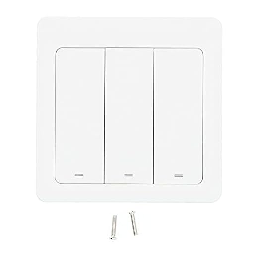 WiFi-smart switch, nyckeltyp 86 hushållsbrytare, tryckknapp 3-vägs röststyrning, EU-kontakt 100-240VAC, smart ljusväggbrytare