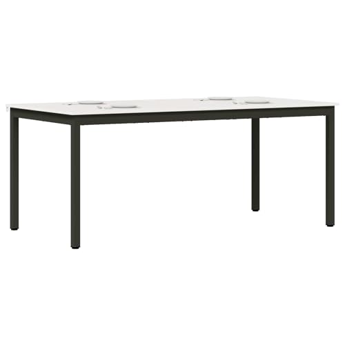vidaXL Table de Salle à Manger/Table de Repas Blanc 180 x 90 x 75 cm, Salle à Manger, Table en pin Moderne, mobilier Contemporain, Design Minimaliste pour...