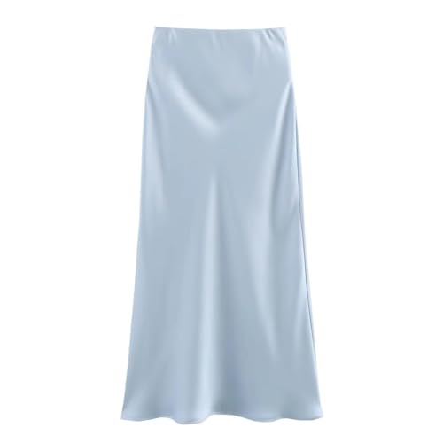 Summer Solid Color Lace Patchwork Mid-Calf Versatile Half Skirt2