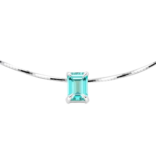 Aura Pearl Paraiba Green Garnet Necklace，925 Sterling Silver Pendant Necklace Jewelry for Women