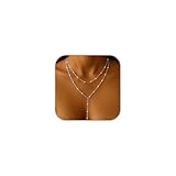 HAXIYA Long Sterling Silver Pearl Necklaces for Women Lariat Layered Y-Shaped Pearl...