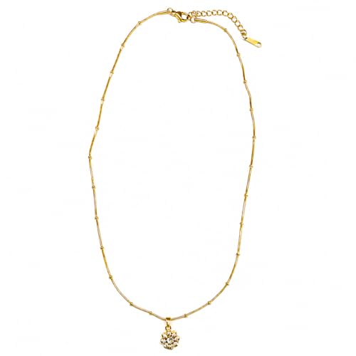 Image of RIDHVEE Anti-Tarnish Gold Plated Pendant Necklace for Women & Girls | Skin Friendly Lightweight Fashion Jewellery | Elegant Minimalist Chain Necklace & Gifting
