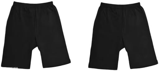 Modern Cotton Blend Cycling Shorts Elastic Waist Soft Stretch Under Skirt Everyday Comfort Shorts Pack of 2-image-13
