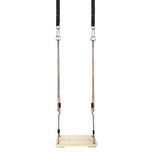 Juego de columpios de madera | Columpio de jardín para niños | Equipo de juego sensorial para diversión al aire libre | Diseño seguro y resistente para jugar al aire libre