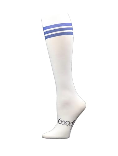 Image of Hocsocx Tube, Navy Stripe Socks Performance Liner Moisture-Wicking Protection for Field Hockey, Ice Hockey, and Soccer