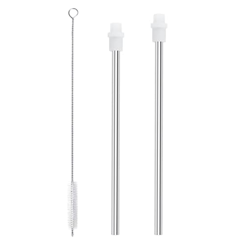 koodee 16 oz Insulated Bottles Replacement Stainless Steel Straws-6.5 inch,Reusable,Fit for Hydro-Flask and More Bottles(2Pack)
