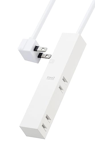エレコム 電源タップ 見せるインテリア root(ルオット) 4個口 1.5m ホワイト AVT-D3-2415WH