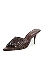 SCHUTZ Women's Elodie Braided Mules, Root Brown, 9 Medium US