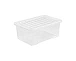 Wham CRYSTAL 45L BOX & LID CLEAR(pack of 3) 10870 x 3
