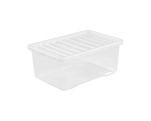 Wham CRYSTAL 45L BOX & LID CLEAR(pack of 3) 10870 x 3