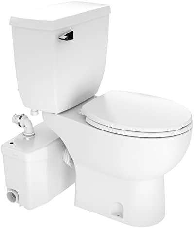 SANIFLO Saniplus + Toilet Bowl Round + Toilet Tank Bundle - Residential - White