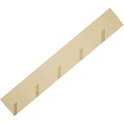 7"H x 1 1/2"P x 43 3/4"L Wilson Signature Urethane Dentil Trim w/Backplate for 10/12 Roof Pitch Left, Primed Tan