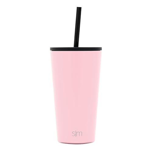 Simple Modern Insulated Tumbler with Lid and Straw | Iced Coffee ...