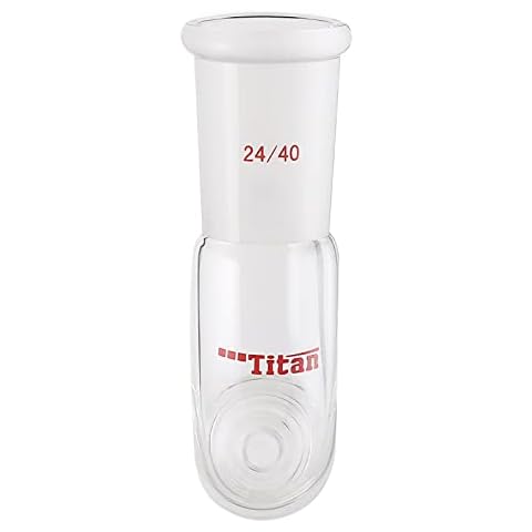 Amur Leopard Distillation Head 105 Degrees with 24/40 Joint Distilling Adapter Laboratory Glass Connector Straight Inlet Adapter Distillation Apparatus, 24/40 Joint Cover