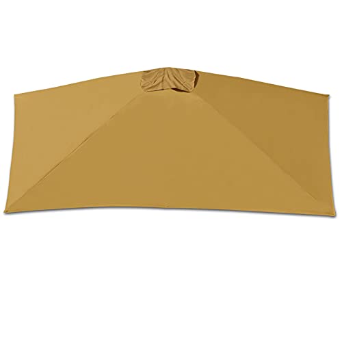 Strong Camel Replacement Rectangular Canopy Cover Only For 8.2X 3.9Ft 5 Ribs Half Patio Umbrella (Tan) #TOP26