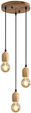 Luminaire suspendu réglable et suspension moderne en bois E27