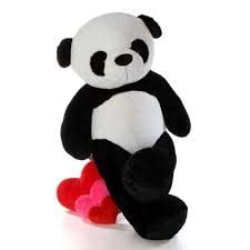 Image of Panda Teddy Bear - 4 Feet Soft Toy for Gifting (Black & White, 4 Feet)