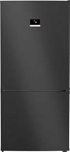 Bosch KGP86AXB0N, Serie 8, Smarte XXL-Kühl-Gefrier-Kombination, 186 x 86 cm, 419 L Kühlen & 202 L Gefrieren, NoFrost, Flexibles Interieur, 3x längere Frische, Gebürsteter schwarzer Stahl