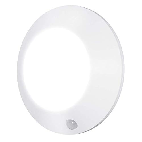 HONWELL LED Deckenlampe mit Bewegungsmelder Kabellos Sensorleuchte mit Batterie für Dusche Flur Speisekammer Treppe Schrank Eingangshalle Korridor Bad Balkon, 250 Lumen, 5 Zoll, 3000K warm weiss