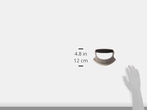 Amco Stainless Steel Mezzaluna With Silicone Handle, 1-Pack, Black #TOP2