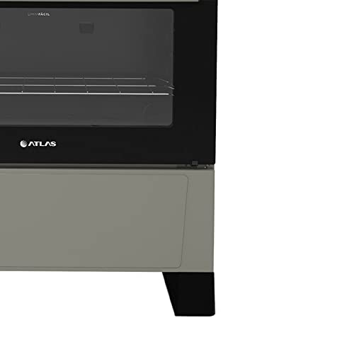 Fogão 5 bocas Atlas Mônaco Plus Titanium com Acendimento Automático e Mesa Inox