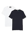 Gerader Saum G-STAR RAW Mens D07205 T-Shirt, White/Mazarine Blue 124-3369, XXL