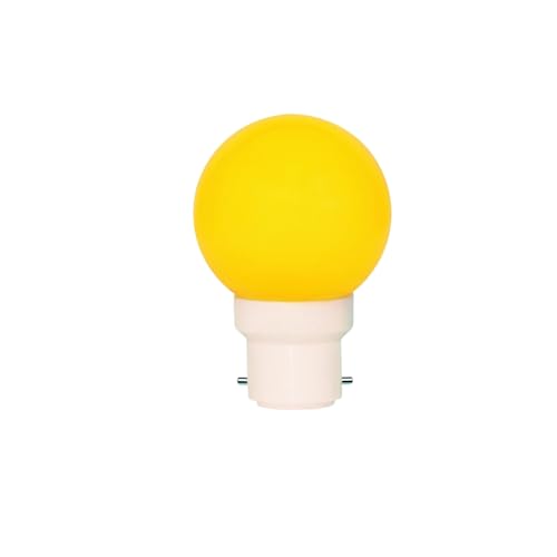 Image of K D 0.5W B22 LED Yellow LED Bulb (Deco Mini) (Bulb Pack of 05=- Mix Colour)