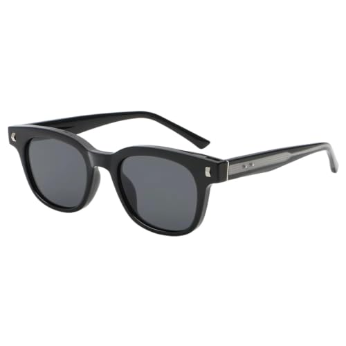 Lunettes de soleil sport homme et femme avec verres noirs carrés anti-UV