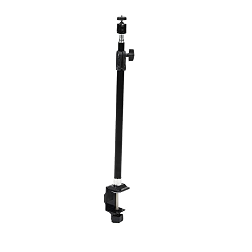 Image of ciciglow Desktop Light Stand, 62-94cm Adjustable Desk Mount Stand with 1 /4inch Ball Head Tabletop C Clamp for Live Streaming Photo Video Selfie