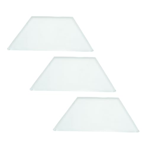 NAMOARLY 3pcs Trapezoidal Glass Block Teaching Instrument Simple Teaching Equipment Teaching Lens Physical Experiment Equipment Student Experiment Equipment Lens for Learning Convex Lens