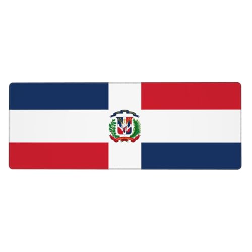 fdgbnm Tapis de souris République dominicaine 30 x 80 cm. Tapis de souris XXL étendu, 80 x 30 cm
