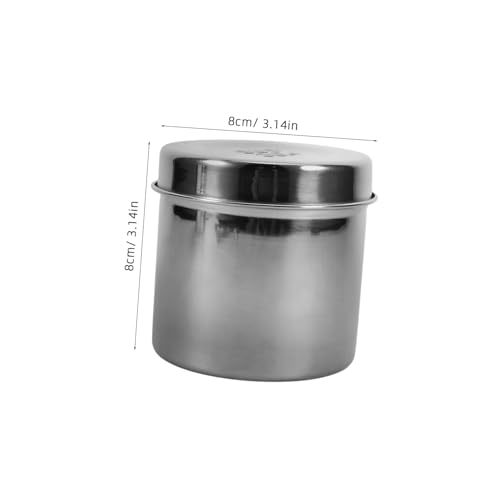 SOLUSTRE 2pcs Stainless Steel Storage Jars Portable Containers for Gauze Heat Resistant for Home Use