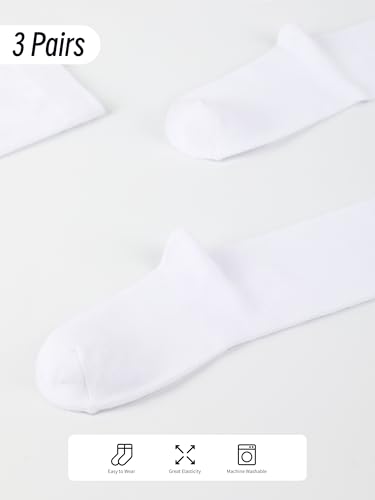 3 Pairs Girls Knee High Socks School Uniform Socks Kids Seamless Long Sock Toddler Knee Sock for Girls Boys3