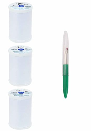 Hilo de costura Coats & Clark 250 yardas pack 3 blanco miniatura 1