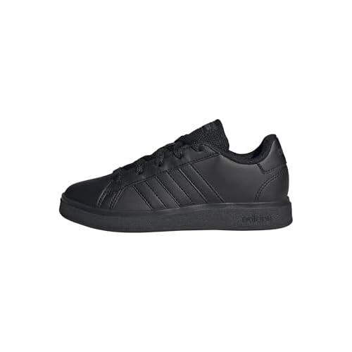 adidas Grand Court Lifestyle Tennis Lace-Up Shoes, Zapatillas de Tenis, Carbon Black/Carbon Black/Grey Six, 35.5 EU