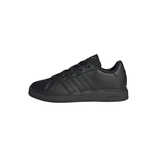 adidas Grand Court Lifestyle Tennis Lace-Up Shoes, Zapatillas de Tenis, Carbon Black/Carbon Black/Grey Six, 35.5 EU