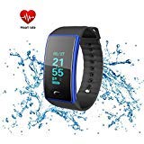 Fitness Tracker Watch,Activity Tracker with Heart Rate Monitor,Multiple Sports Mode,Calorie Counter Wristband,Smart Watch for Kids Women and Men,Android & iOS(Blue)
