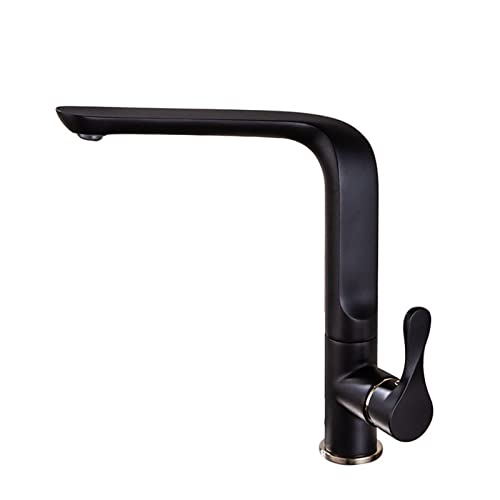 Grifo de rotación con ducha económica negra para control de agua fría y caliente