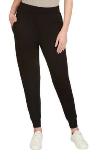 Matty M Women's Essential Comfort Jogger Pant (Medium, Black)
