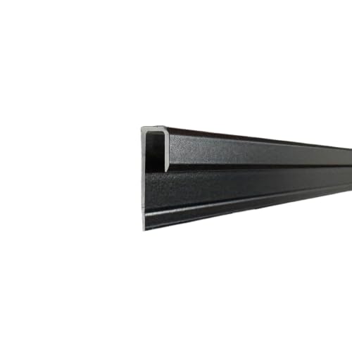 36 inch J Trim Black Aluminum Capping Hook 1/8 in Inside Gap 1 Tall 3/8 in Face - Trailers RVs Mirrors Garages Edge Guards