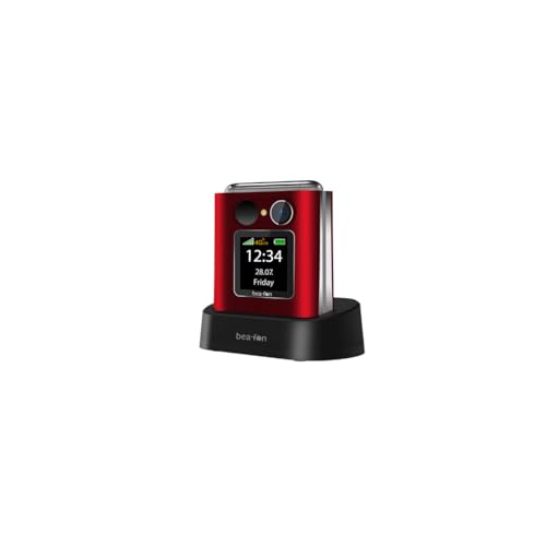 Beafon, Fold10 LTE - Teléfono móvil plegable, botón de llamada de emergencia SOS, pantalla interior a color XL 2.2 (5.58 cm), pantalla exterior a color XL de 3.65 cm, pantalla de contacto fotográfico