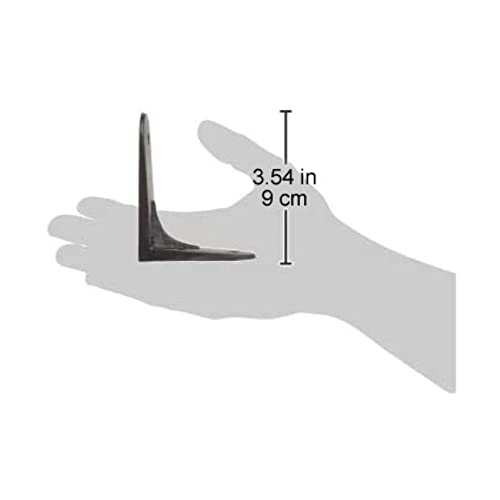 Nach Cast Iron Industrial Black Shelf Bracket, Heavy Duty Wall Mount Shelving Bracket, Thick L Bracket For Shelves, Small 3.54 X 2.75 X 1.77Inch, Diy Projects, 4 Pack, Hardware Included, Js-90-423S #TOP5