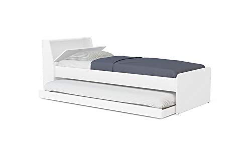 Double Bed From Politorno White 2510, Single Size