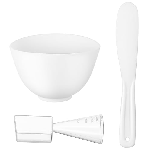 ULTECHNOVO Cuenco Facial de Silicona para Mascarillas Bowl Suave y Resistente con Espátula para Mezclar Herramienta Portátil para Cuidado Facial Casa y Salón